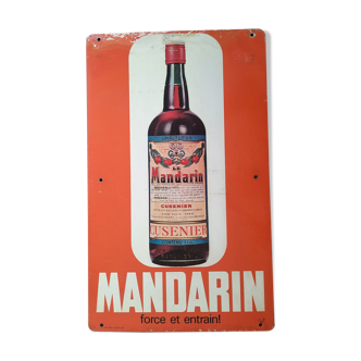 Old sheet metal plate "Mandarin force and drive" 40x66 1964