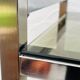 Vintage Italian design shelf in chrome and smoked glass from the 1970s.