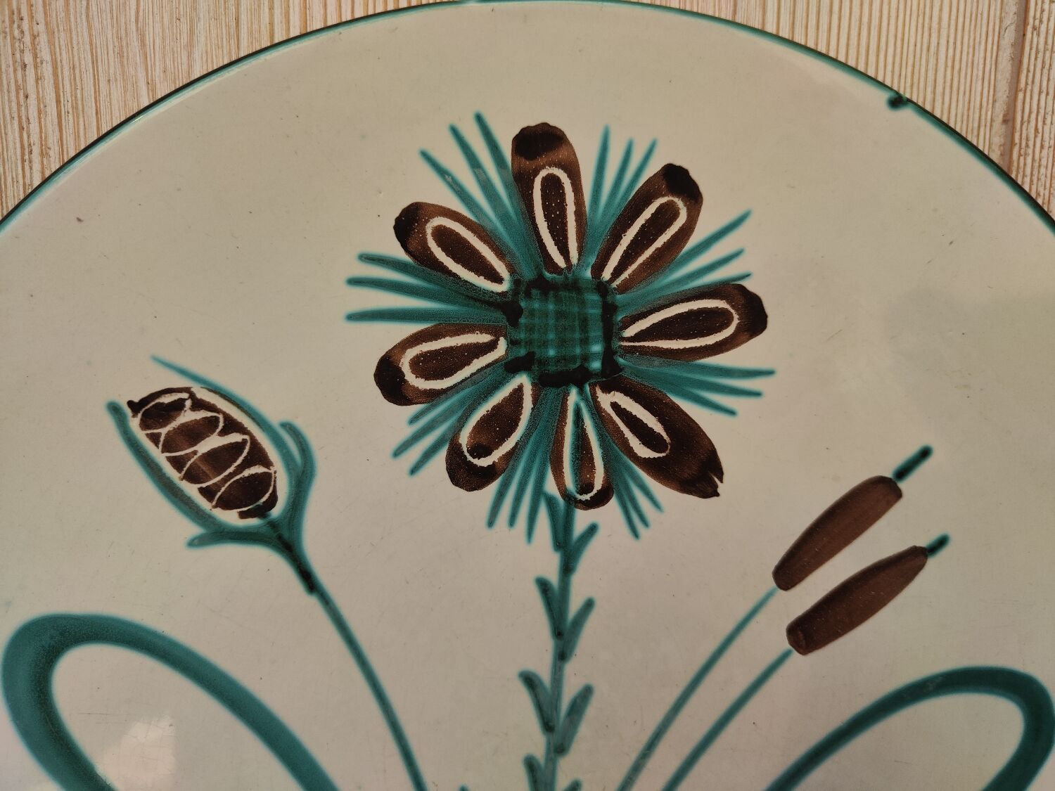 Large flowery dish by Robert Picault's workshop