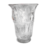 Vase with parakeets in art deco glass