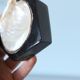 Ashtray, resin and mother-of-pearl inclusions, in the style of Jean Claude Dresse, 1970, vintage