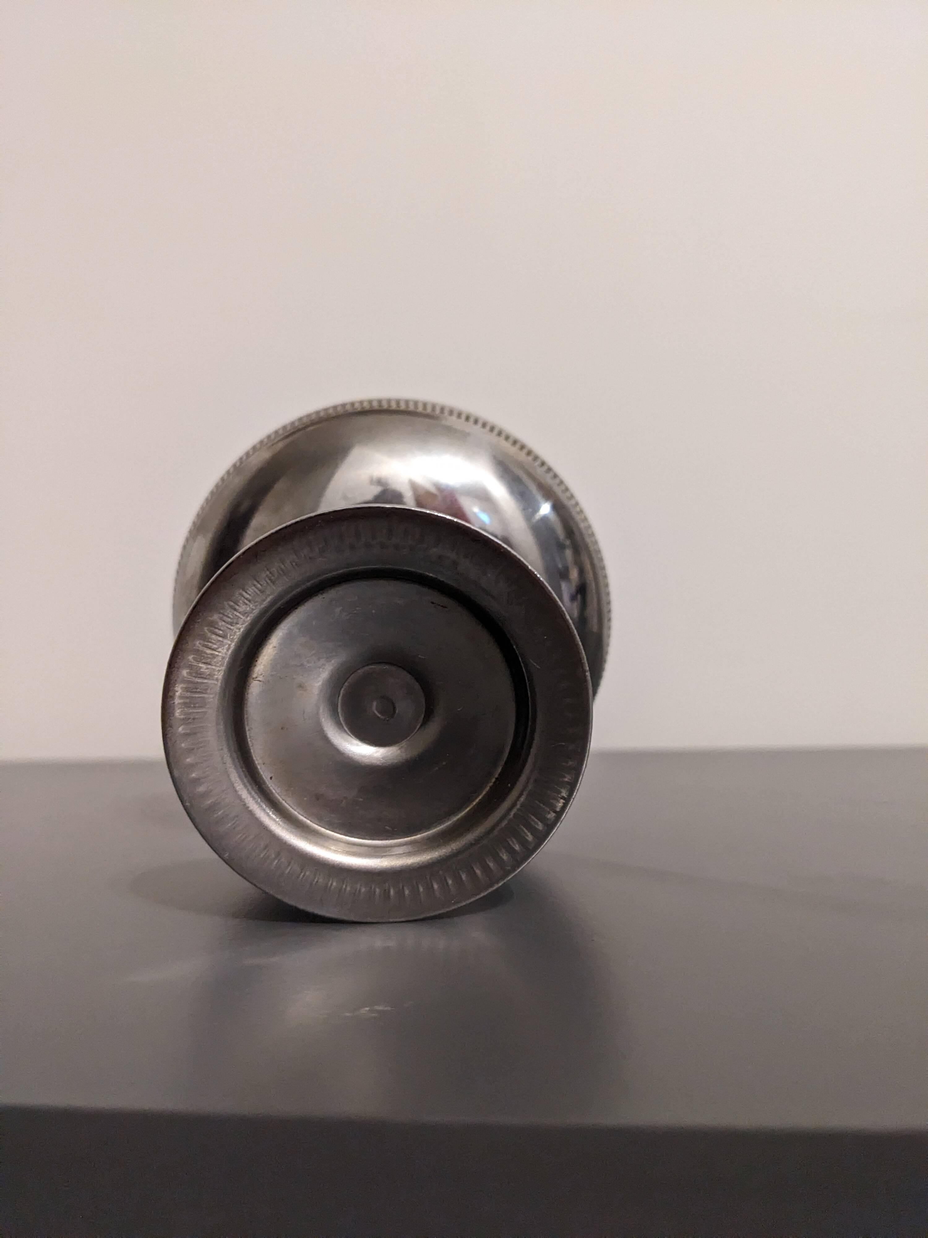 Set of 8 silver metal cups