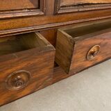 1900 walnut display case