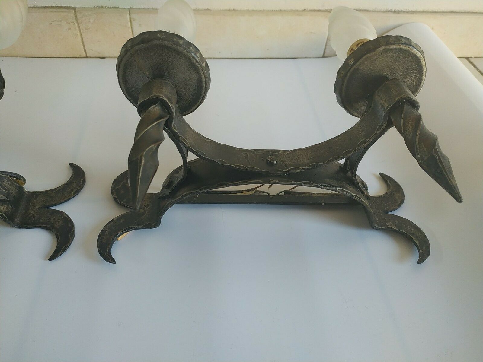 Iron sconces forge medieval style