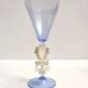 Light Blue Octagonal Murano Glass Goblet "Tipetto", Italy