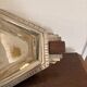 Plateau Flat Basket Bread Fruit Vegetable Art Deco Silver Metal