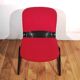 Chaise vintage tissu rouge