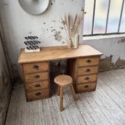 Bureau pin meuble atelier 1950