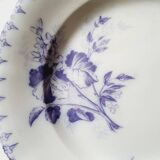 Assiette plate décor violet UC Sarreguemines Modèle Flore