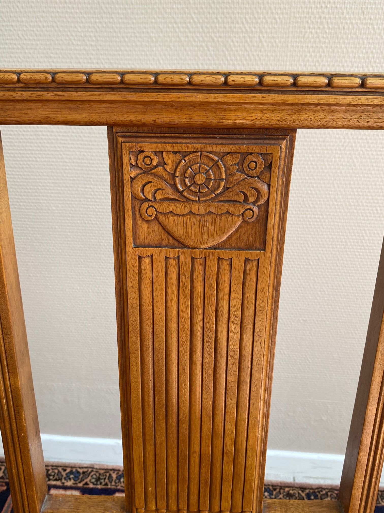 Lot of two chairs Art nouveau blond wood