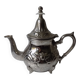 Silver metal teapot