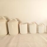 Series of 6 Sarreguemines spice jars