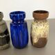 Ensemble de quatre vases "242-22" en poterie d'époque fabriqués par Scheurich, Allemagne
