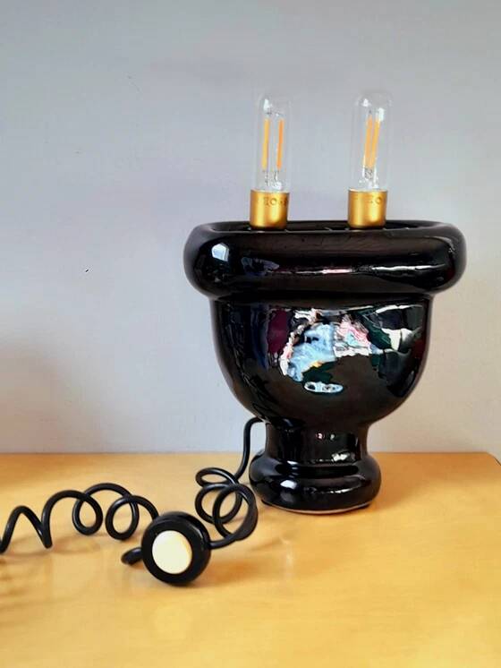 Ceramic power outlet lamp, 1980