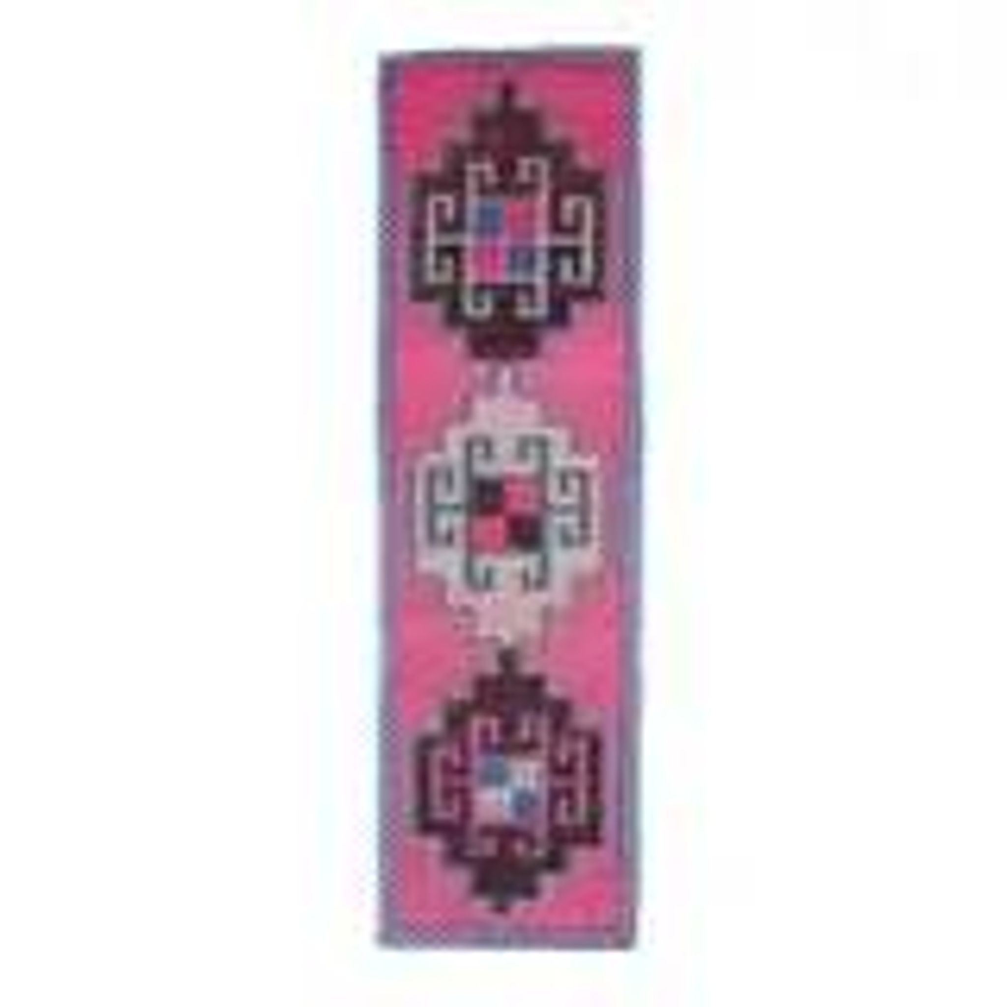1970s Vintage Turkish Oushak Diamond Wool Runner 98x334