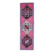 1970s Vintage Turkish Oushak Diamond Wool Runner 98x334