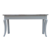 Console ancienne patinée gris coton.