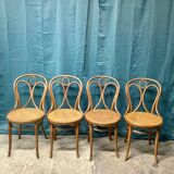 4 chaises thonet n 19 de bistrot bois courbé