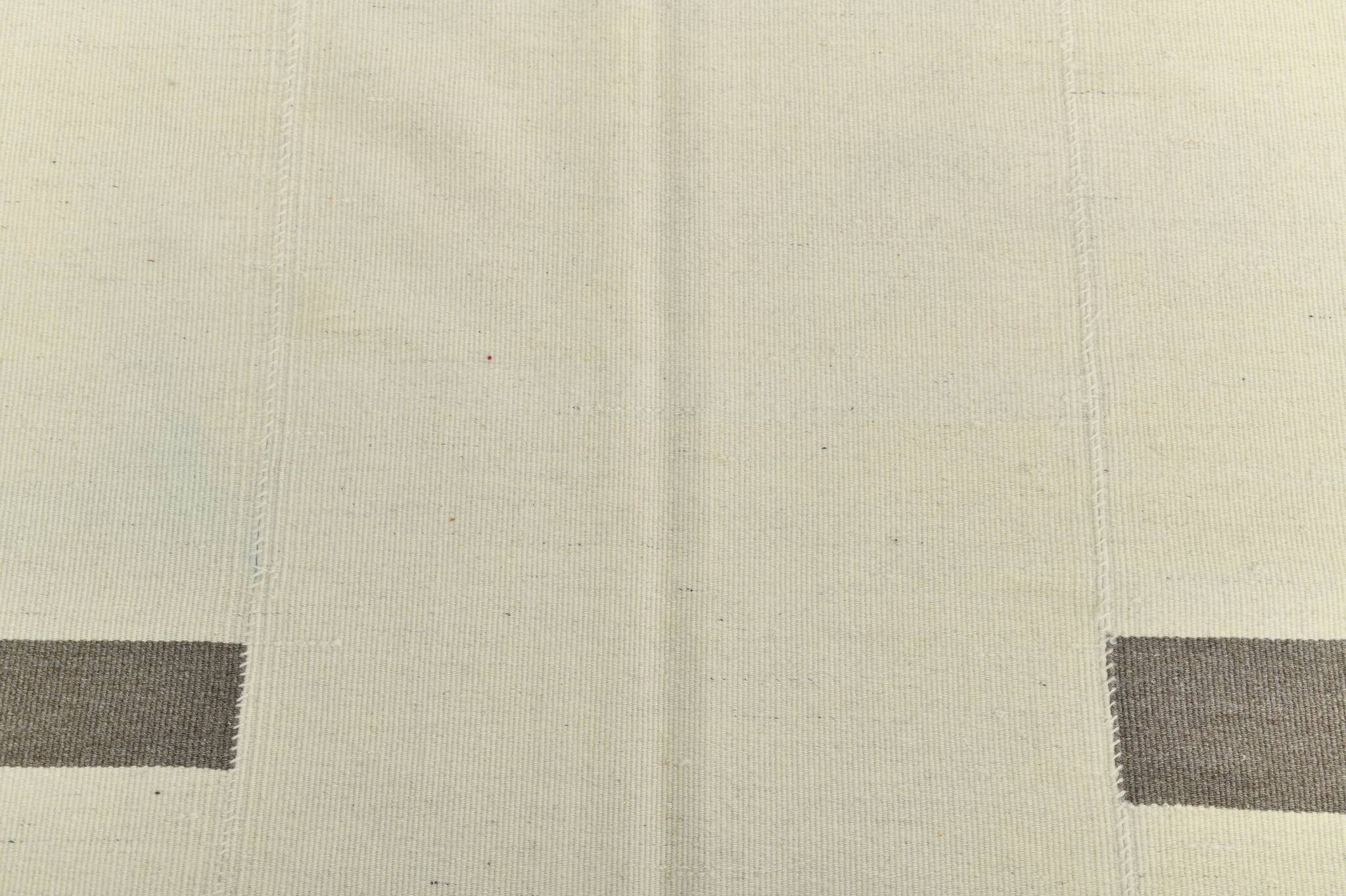 Kilim Gray Beige Ethnic Pattern Vintage Kilim Rug, 282x395Cm