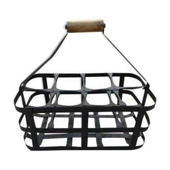 Old iron bottle holder