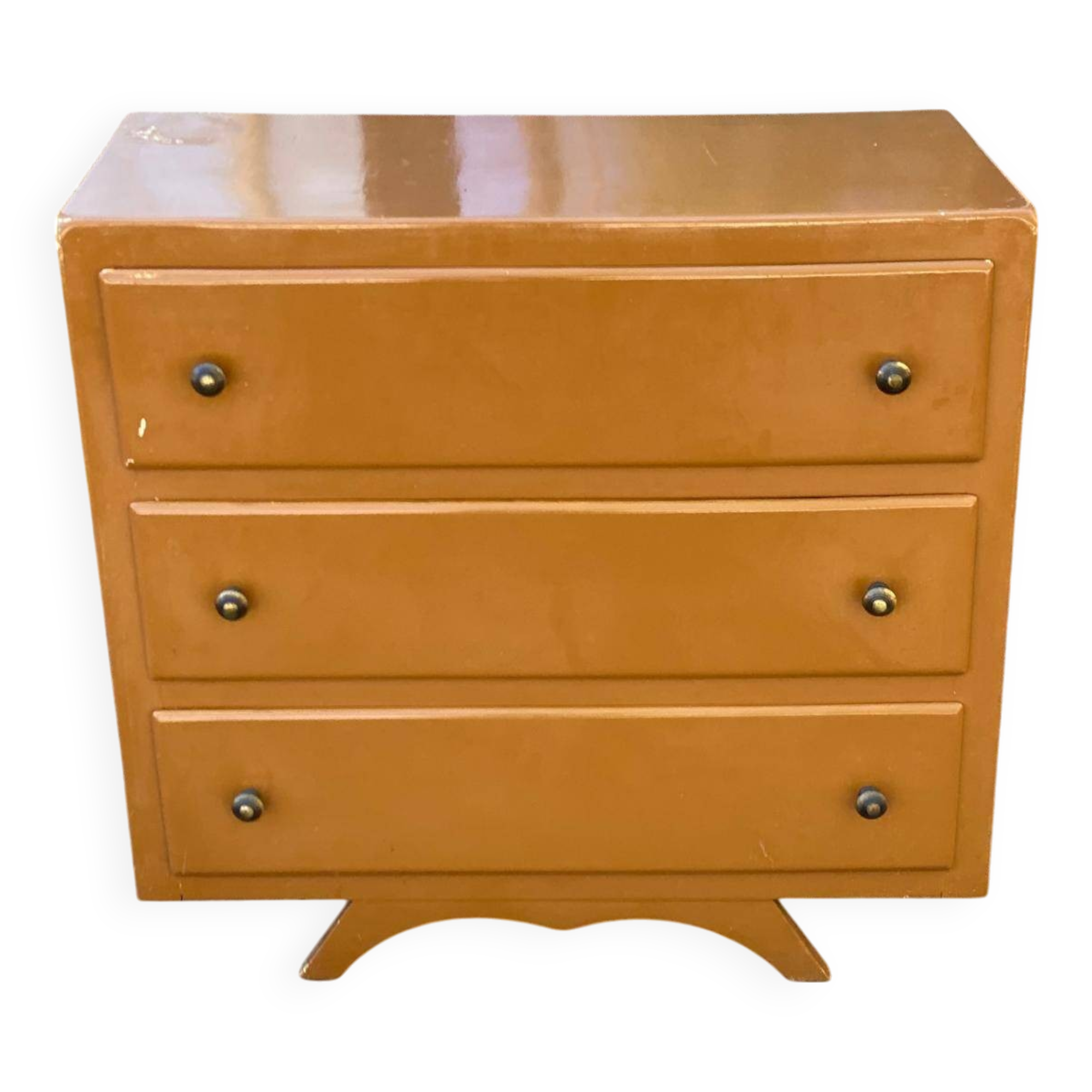 Commode art deco pied moustache 1950 avec 3 tiroirs
