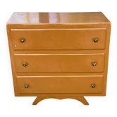 Commode art deco pied moustache 1950 avec 3 tiroirs