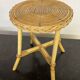 Small vintage rattan side table