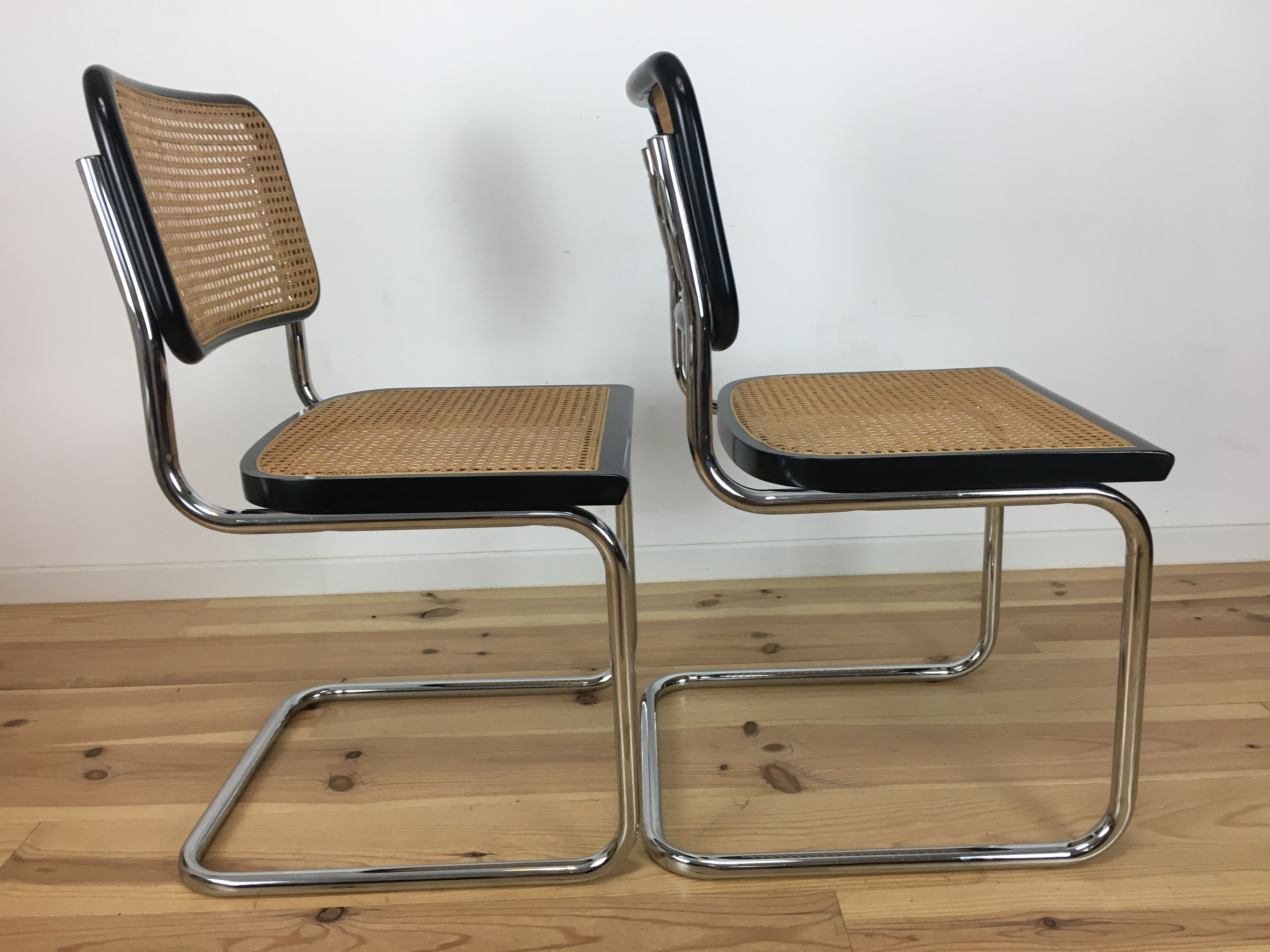 4 chairs Cesca B32 by Marcel Breuer