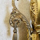 Pair of gilded bronze wall lamps Louis XVI style