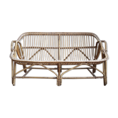 Vintage rattan bench