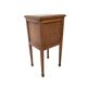 Antique French Oak Bedside Table With Marble Top, early 1900s
