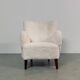 Danish lounge chair with new curly fur upholstery