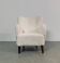 Danish lounge chair with new curly fur upholstery