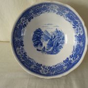 Large salad bowl dish Villeroy & Boch antique earthenware 374112 Burgenland Blue
