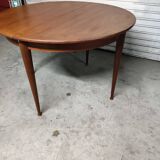 Scandinavian vintage teak round table