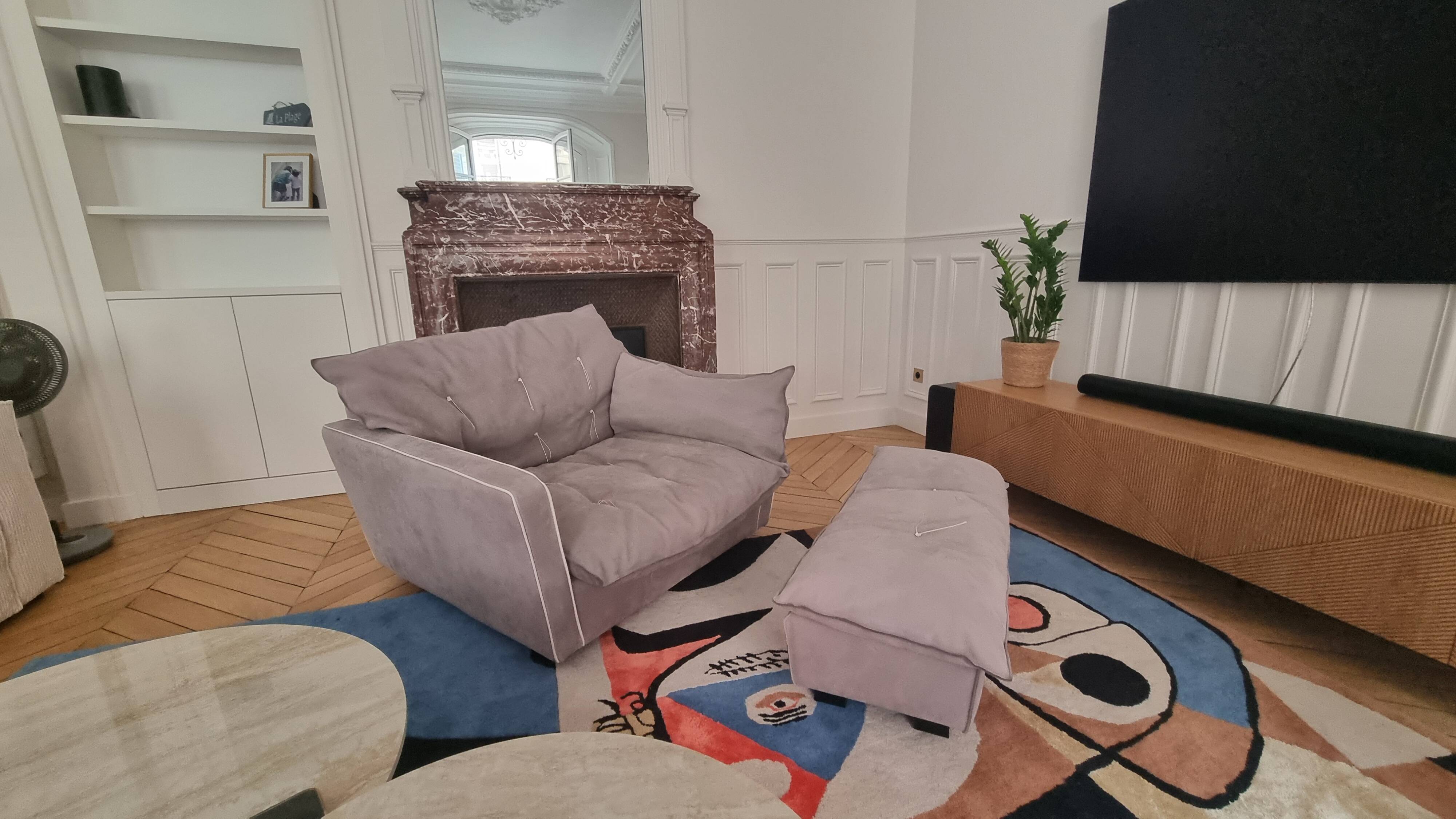 Sorrento Baxter Taupe Grey Armchair