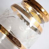 Bohemian glass and gold vase