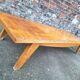 Very large vintage coffee table, old living room furniture