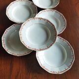 6 Schwarzenhammer porcelain soup plates