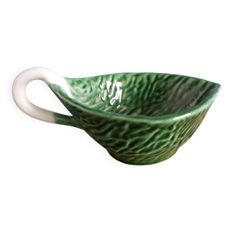 Cabbage sauceboat in barbotine Portugal