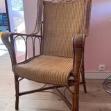 Art Deco armchair in rattan and wicker, 1920s