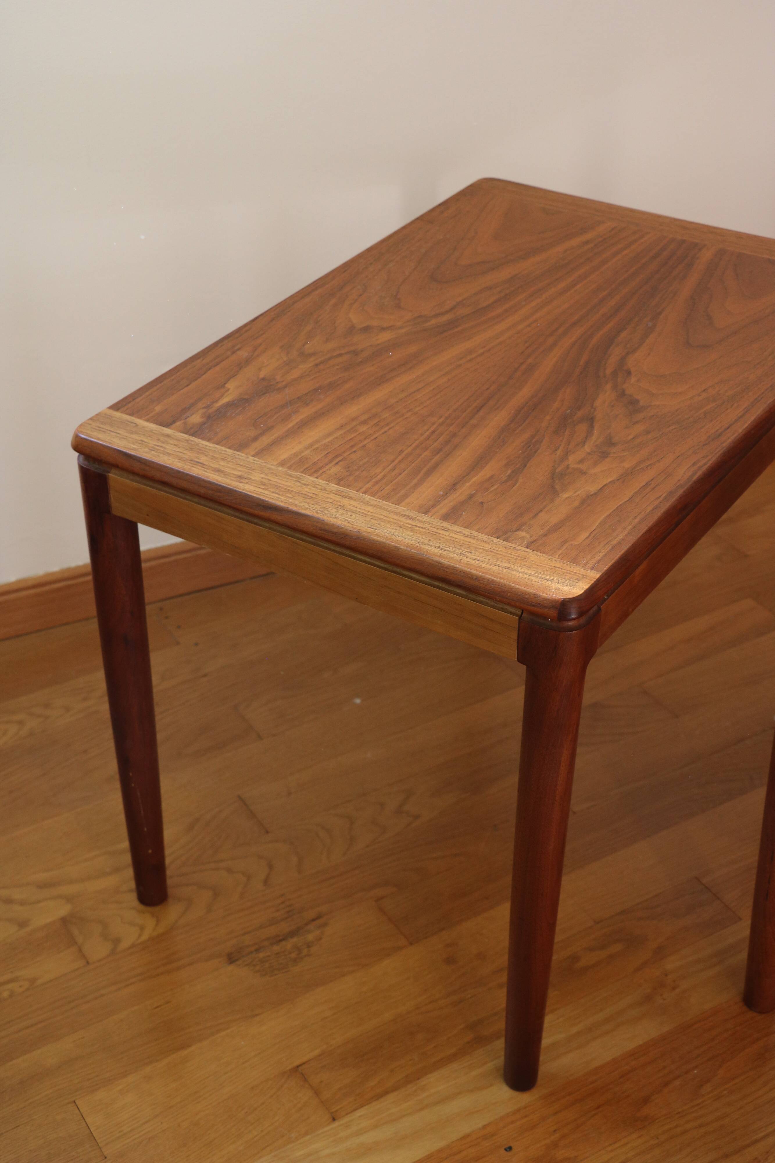 Scandinavian teak side tables by Hugo Troeds.