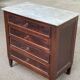 Commode du 19ème en acajou et marbre Louis XVI