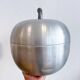 Vintage "apple" ice bucket - brushed metal Italy