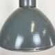 Grey industrial aluminium pendant lamp from polam wilkasy, 1960s