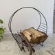 Magazine rack vintage log holder