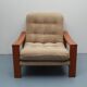 1970s armchair beige in oak