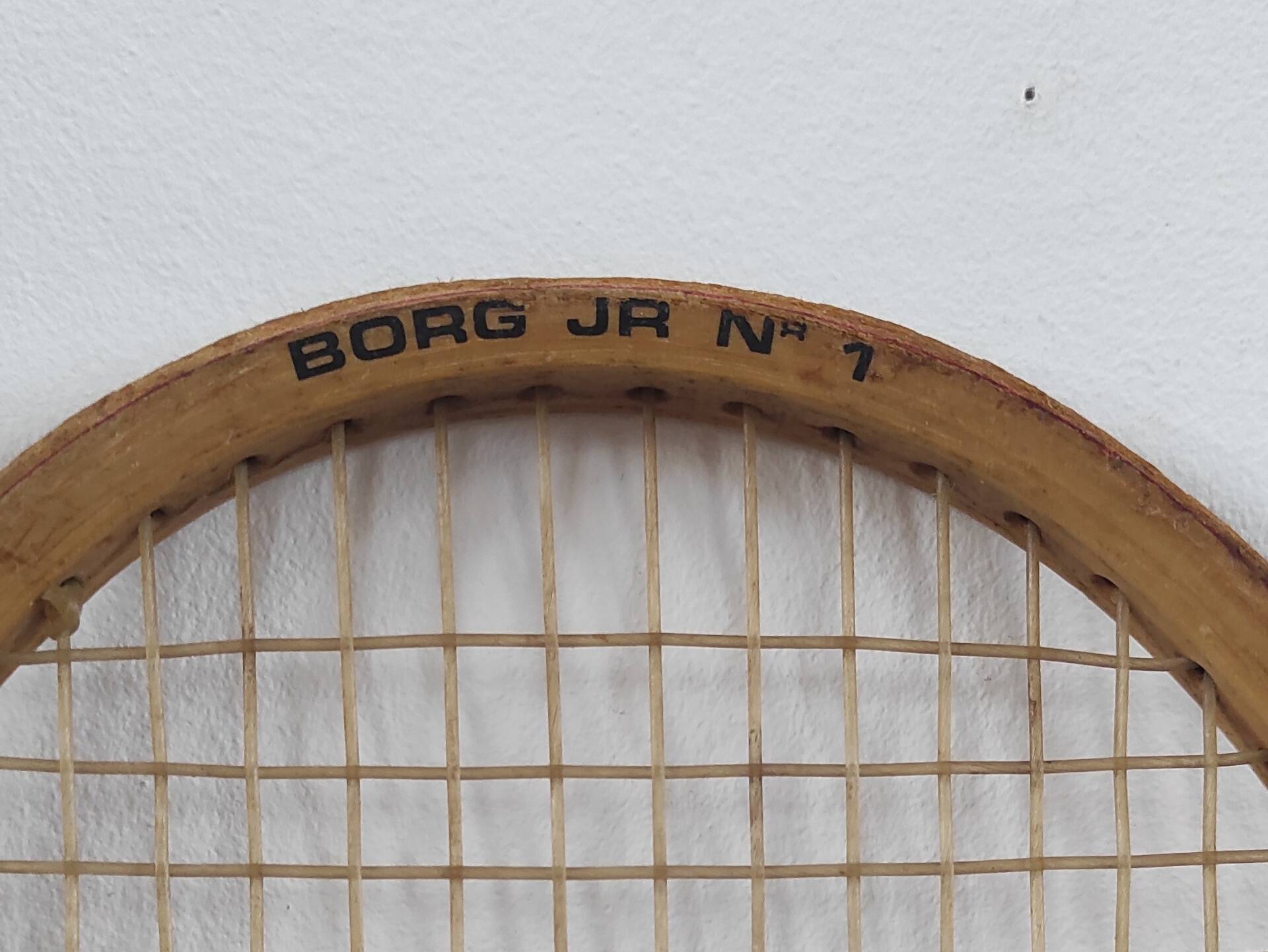 Vintage wooden tennis racket