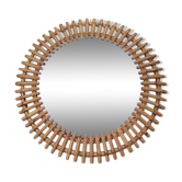 Italian rattan mirror