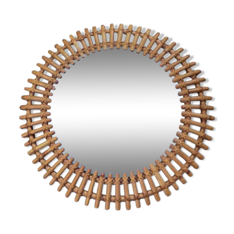 Miroir rotin italien 70cm